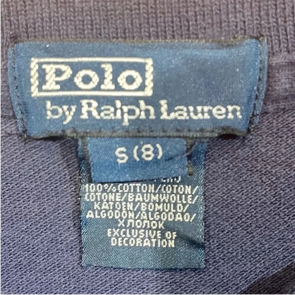 Polo Ralph Lauren Boys Navy Short Sleeve Polo Shirt - Size S (8)